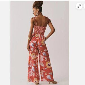 NWOT | Anthropologie Ranna Gill Wide-Leg Floral Jumpsuit Pockets!